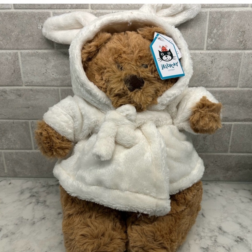 Jellycat limited edition Cozy Brown and White Stuffed Bear